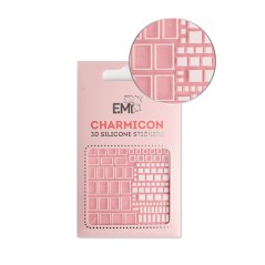 E.MiLac Charmicon 3D Sticker No.161 Squares White