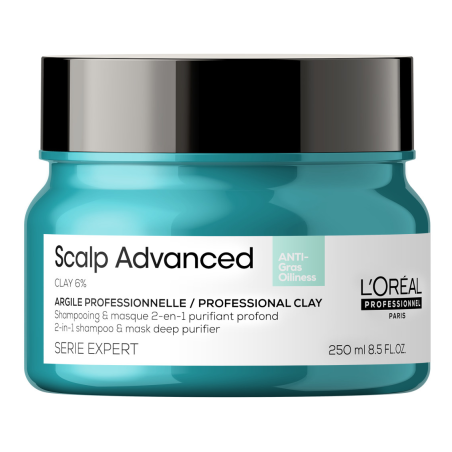 L'Oreal New Serie Expert Scalp Advanced 2-in-1 Deep Purifier Clay Anti-Oiliness 250 ml