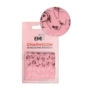 E.Mi Charmicon 3D Silicone Stickers Faces 124