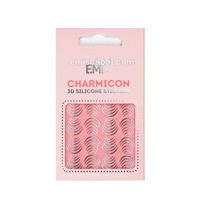 E.Mi Charmicon 3D Silicone Stickers Lunula Silver 116