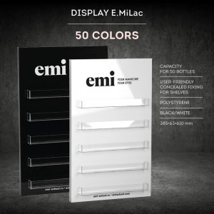 E.MiLac Nail Polish Gel Effect Display 50 Colors
